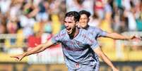 Martinelli comemora o seu gol, na partida valida pela decima rodada do Campeonato Carioca  Foto: Alexandre Neto / Gazeta Press