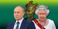 Putin, a rainha e uma reptiliana do seriado ‘Doctor Who’  Foto: Blog Sala de TV