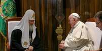 Cirilo e papa Francisco durante encontro em Havana, em 2016  Foto: ANSA / Ansa - Brasil