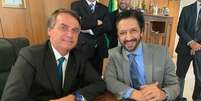Jair Bolsonaro e Ricardo Nunes assinaram acordo nesta quinta-feira, 17  Foto: Prefeitura de São Paulo/Divulgação - 17/03/2022 / Estadão