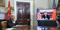 Biden e Xi conversaram por quase duas horas nesta sexta-feira  Foto: ANSA / Ansa - Brasil