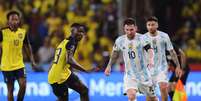 Argentina e Equador empatam por 1 a 1 em Guayaquil  Foto: Jose Jacome / Reuters