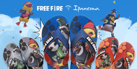 Garena lança chinelos de Free Fire em parceria com Ipanema  Foto: Divulgação / Ipanema