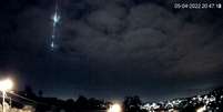 A queda de um meteoro fireball foi registrada no céu sobre Porto Alegre  Foto: Observatório Espacial Heller & Jung/Divulgação