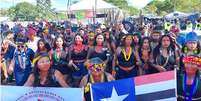 Indígenas protestam em Brasília  Foto: Imagem: Thais Rodrigues / Alma Preta