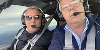 M&aacute;rio Pinho (&agrave; esq.), Antonio Carlos (&agrave; dir.) e Gian Carlo (ao fundo) ocupavam aeronave que est&aacute; desaparecida  Foto: Instagram / Estad&atilde;o