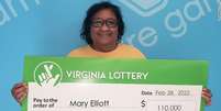 Mary Elliot ganhou US$ 110 mil na loteria estadual.  Foto: Divulgação