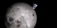 Ilustração da Luna 3, a sonda soviética que capturou as primeiras imagens do lado oculto da Lua em 1959  Foto: Science Photo Library / BBC News Brasil