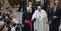 Francisco fez duas reflexões em audiências diferentes no Vaticano  Foto: ANSA / Ansa - Brasil