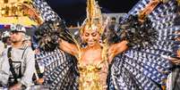 Sabrina Sato desfila na Gaviões da Fiel no Grupo Especial do Carnaval de São Paulo  Foto:  Newton Menezes/Futura Press