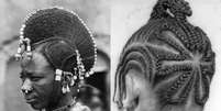 Foto mostra mulheres africanas com o penteado de tranças nagô  Foto: Imagem: Reprodução/Internet / Alma Preta