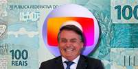 Será que Bolsonaro riu da queda de lucro da Globo?  Foto: Fotomontagem: Blog Sala de TV