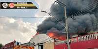 Incêndio atinge galpão na Zona Norte de São Paulo  Foto: Reprodução/Twitter