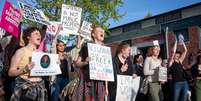 Manifestantes americanas durante marcha em apoio ao aborto  Foto: Reuters