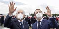 Mattarella e Macron durante encontro em Roma em 2021  Foto: EPA / Ansa - Brasil