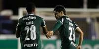 Danilo e Veiga fizeram os gols do Palmeiras na vitória sobre a Juazeirense (Foto: Cesar Greco/Palmeiras)  Foto: Lance!