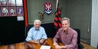 O presidente Rodolfo Landim assinou parceria para captação de atletas (Foto: Divulgação/Flamengo)  Foto: Lance!