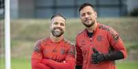 Diego Alves e Diego Ribas hoje são opções no banco do Flamengo (Foto: Alexandre Vidal/Flamengo)  Foto: Lance!