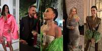 Famosos capricharam no look para celebrar a união dos noivos  Foto: Reprodução/Instagram
