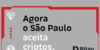 O primeiro torcedor que realizou a compra de ingressos com criptomoedas pagou com bitcoin (Reprodução / São Paulo FC)  Foto: Lance!