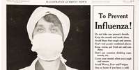 Boletim antigo com dicas para prevenir a gripe  Foto: Biblioteca Nacional de Medicina dos Estados Unidos / BBC News Brasil