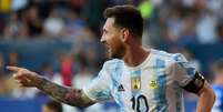 Messi brilhou pela seleção argentina neste domingo (Foto: ANDER GILLENEA / AFP)  Foto: Lance!
