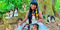 Cada modelo de boneca tem um nome indígena Tikuna  Foto: Arquivo pessoal