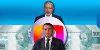 Bolsonaro não impediu mais verbas à Globo de seu inimigo William Bonner  Foto: Fotomontagem: Blog Sala de TV