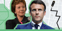 Os arquivos mostram que Emmanuel Macron chamava o fundador do Uber pelo primeiro nome e que a ex-comissária da UE Neelie Kroes fazia lobby secretamente pela empresa  Foto: BBC News Brasil