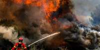 Baião, Portugal: Incêndios no norte são os piores do país desde 2017  Foto: EPA / BBC News Brasil