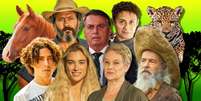 Bolsonaro cercado por personagens progressistas: ‘Pantanal’ foi da direita à esquerda  Foto: Fotomontagem: Blog Sala de TV