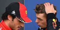 Carlos Sainz e Max Verstappen, hoje, disputam no pelotão da frente da F1   Foto: Justun Tallis/AFP / Grande Prêmio