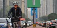 Ciclovia na Avenida Paulista, região central de São Paulo  Foto: Agência Brasil