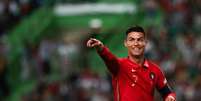 Cristiano Ronaldo durante uma partida pela sele&ccedil;&atilde;o portuguesa  Foto: EPA / Ansa - Brasil