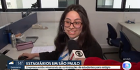 Estagiária sincera arranca risos de âncora no SP1  Foto: Reprodução/TV Globo