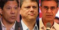 Datafolha em SP: Haddad tem 38%, Tarcísio, 16%, Rodrigo, 11%  Foto: Poder360