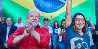 Lula e sua esposa, Janja, durante evento em Diadema  Foto: ANSA / Ansa - Brasil