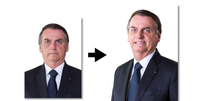 Campanha solicita troca de foto de Bolsonaro  Foto: TSE