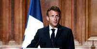 Presidente francês, Emmanuel Macron, em Paris
 25/8/2022   Mohammed Badra/Pool via Reuters  Foto: Reuters