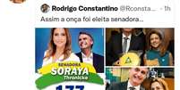Apoiadores de Bolsonaro continuam criticando Simone e Soraya, no dia seguinte ao debate.  Foto: 