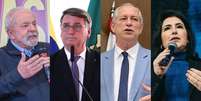 Lula bolsonaro ciro simone  Foto: Ricardo Stuckert, Clauber Caetano/PR, Reprodu&ccedil;&atilde;o Facebook  / Estad&atilde;o