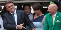 Bolsonaro tirou a faixa presidencial para discursar  Foto: Reuters / BBC News Brasil