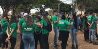 A campanha da candidata ao Senado Flávia Arruda (PL) posicionou militantes próximos às manifestações pelo 7 de Setembro em Brasília  Foto: Weslley Galzo / Estadão