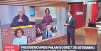 Jornalistas da GloboNews fizeram críticas contundentes contra Bolsonaro  Foto: Reprodução/TV
