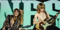 Integrantes do Maneskin durante o show no Rock in Rio  Foto: Divulga&ccedil;&atilde;o/Rock In Rio / Ansa - Brasil
