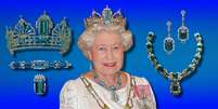 Elizabeth II e o conjunto de águas-marinhas brasileiras: uso ao longo de quase 70 anos  Foto: Blog Sala de TV