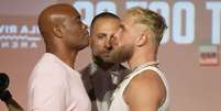 Anderson Silva e Jake Paul ficam frente a frente pela primeira vez  Foto:  Foto: Reprodu&ccedil;&atilde;o/Twitter