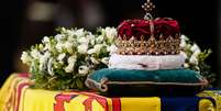 Caixão da rainha Elizabeth II é feito de carvalho inglês e chumbo  Foto: Jane Barlow / POOL / AFP