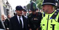 Ex-jogador da Inglaterra David Beckham na fila para vel&oacute;rio da rainha Elizabeth - 16/09/2022  Foto: REUTERS/Tom Nicholson