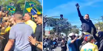 Antes do debate, Bolsonaro faz motociata ao lado de Tarcísio em Campinas  Foto: Montagem
